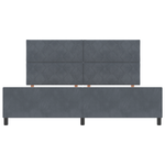 Casa si Gradina - Mobilier - Paturi si accesorii - Paturi - Cadru de pat, gri inchis, 200x200 cm, catifea - Infinity.ro