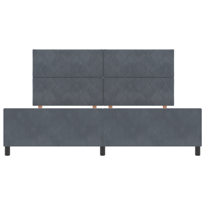 Casa si Gradina - Mobilier - Paturi si accesorii - Paturi - Cadru de pat, gri inchis, 200x200 cm, catifea - Infinity.ro