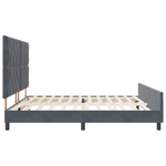 Casa si Gradina - Mobilier - Paturi si accesorii - Paturi - Cadru de pat, gri inchis, 200x200 cm, catifea - Infinity.ro