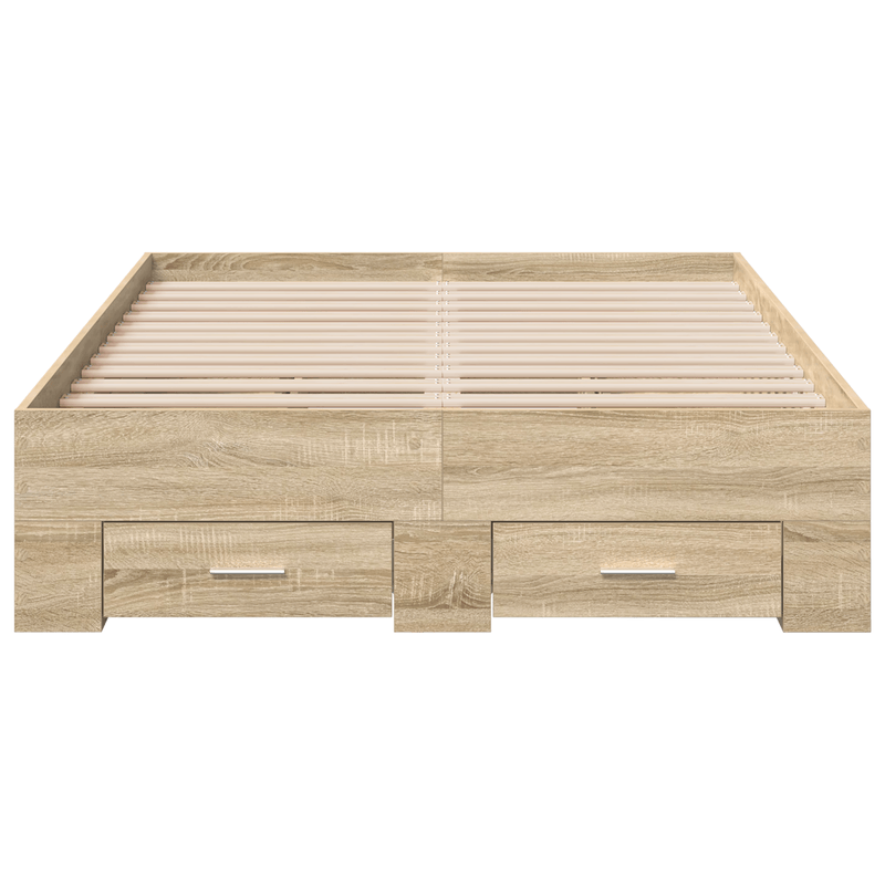 Casa si Gradina - Mobilier - Paturi si accesorii - Paturi - Cadru de pat cu sertare Stejar deschis 120x190 cm Lemn compozit - Infinity.ro