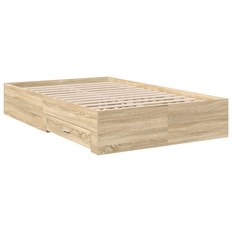 Casa si Gradina - Mobilier - Paturi si accesorii - Paturi - Cadru de pat cu sertare Stejar deschis 120x190 cm Lemn compozit - Infinity.ro