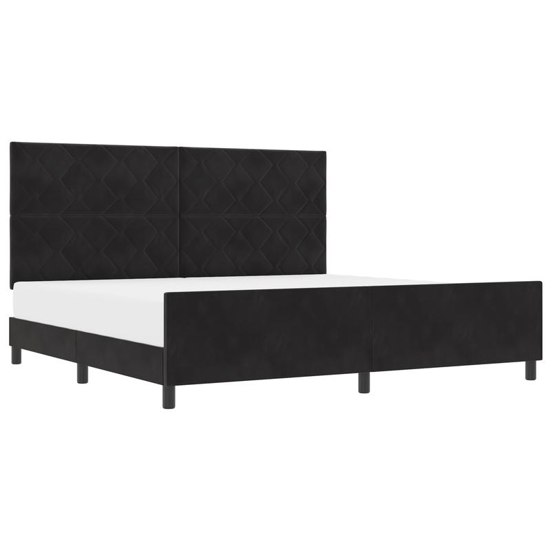 Casa si Gradina - Mobilier - Paturi si accesorii - Paturi - Cadru de pat, negru, 200x200 cm, catifea - Infinity.ro
