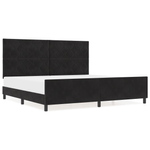 Casa si Gradina - Mobilier - Paturi si accesorii - Paturi - Cadru de pat, negru, 200x200 cm, catifea - Infinity.ro