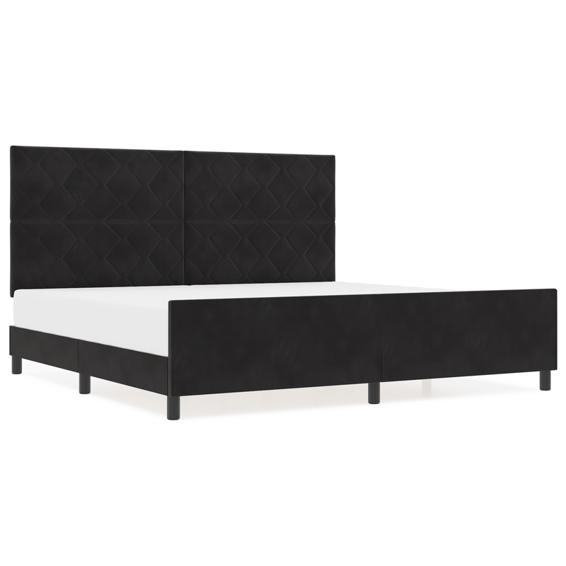 Casa si Gradina - Mobilier - Paturi si accesorii - Paturi - Cadru de pat, negru, 200x200 cm, catifea - Infinity.ro