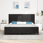Casa si Gradina - Mobilier - Paturi si accesorii - Paturi - Cadru de pat, negru, 200x200 cm, catifea - Infinity.ro