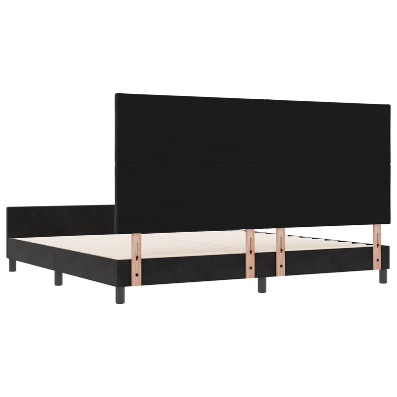 Casa si Gradina - Mobilier - Paturi si accesorii - Paturi - Cadru de pat, negru, 200x200 cm, catifea - Infinity.ro