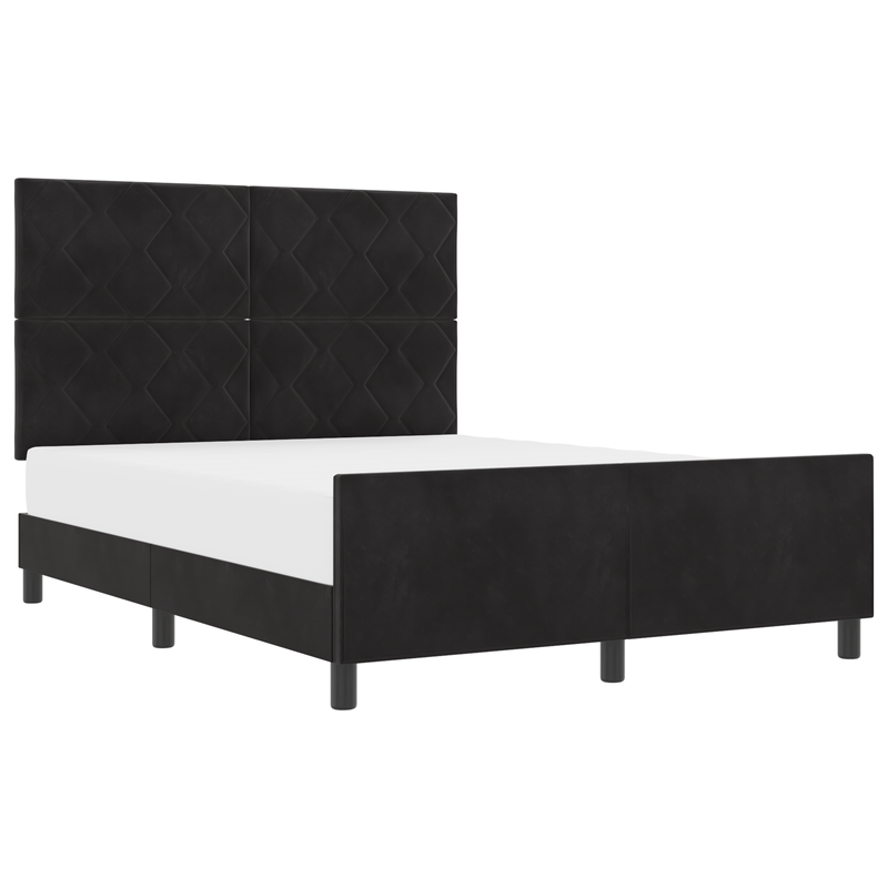Casa si Gradina - Mobilier - Paturi si accesorii - Paturi - Cadru de pat, negru, 160x200 cm, catifea - Infinity.ro