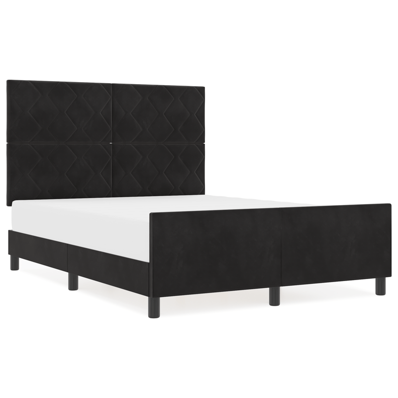 Casa si Gradina - Mobilier - Paturi si accesorii - Paturi - Cadru de pat, negru, 160x200 cm, catifea - Infinity.ro