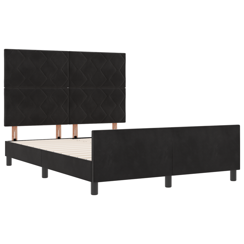 Casa si Gradina - Mobilier - Paturi si accesorii - Paturi - Cadru de pat, negru, 160x200 cm, catifea - Infinity.ro