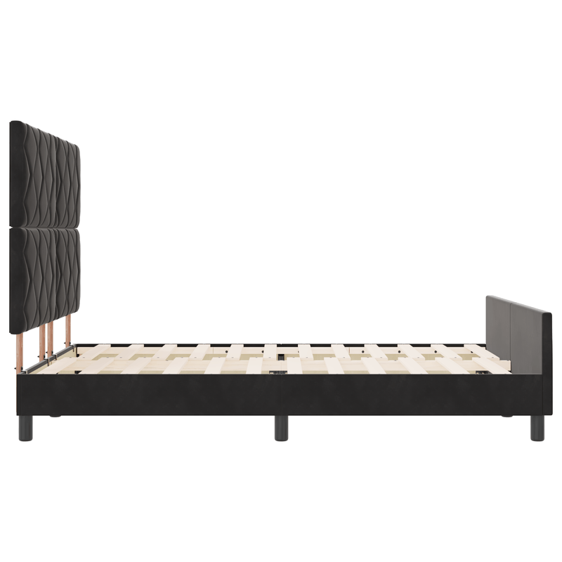 Casa si Gradina - Mobilier - Paturi si accesorii - Paturi - Cadru de pat, negru, 160x200 cm, catifea - Infinity.ro