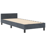Casa si Gradina - Mobilier - Paturi si accesorii - Paturi - Cadru de pat, gri inchis, 80x200 cm, catifea - Infinity.ro
