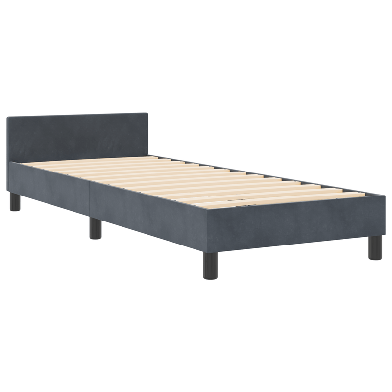 Casa si Gradina - Mobilier - Paturi si accesorii - Paturi - Cadru de pat, gri inchis, 80x200 cm, catifea - Infinity.ro