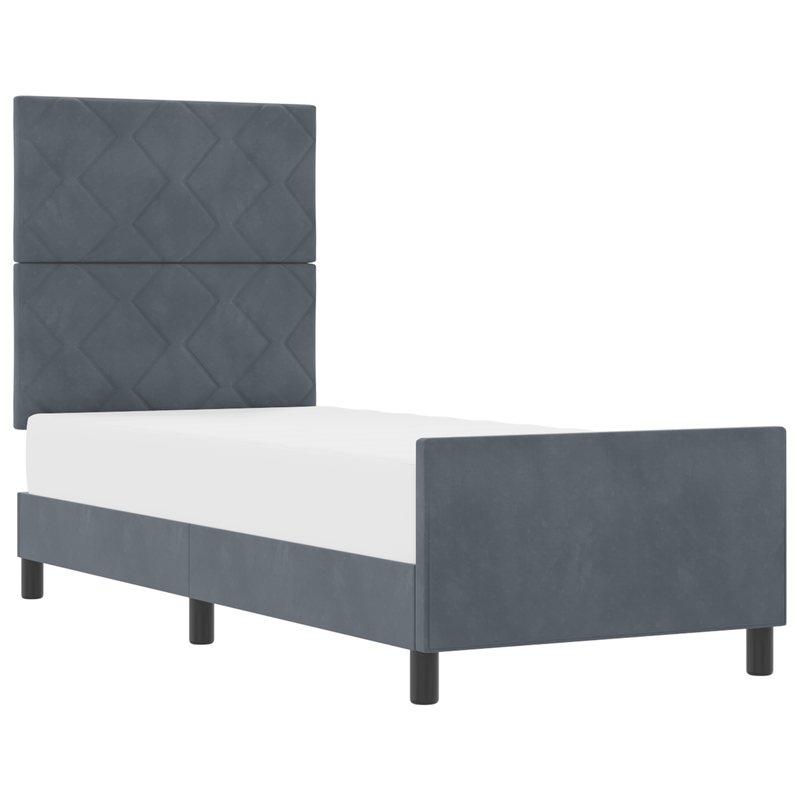 Casa si Gradina - Mobilier - Paturi si accesorii - Paturi - Cadru de pat, gri inchis, 80x200 cm, catifea - Infinity.ro