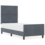 Casa si Gradina - Mobilier - Paturi si accesorii - Paturi - Cadru de pat, gri inchis, 80x200 cm, catifea - Infinity.ro