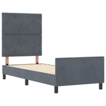 Casa si Gradina - Mobilier - Paturi si accesorii - Paturi - Cadru de pat, gri inchis, 80x200 cm, catifea - Infinity.ro
