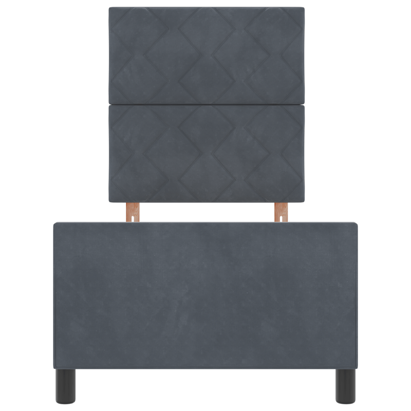 Casa si Gradina - Mobilier - Paturi si accesorii - Paturi - Cadru de pat, gri inchis, 80x200 cm, catifea - Infinity.ro