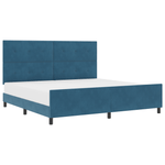 Casa si Gradina - Mobilier - Paturi si accesorii - Paturi - Cadru de pat, albastru inchis, 200x200 cm, catifea - Infinity.ro