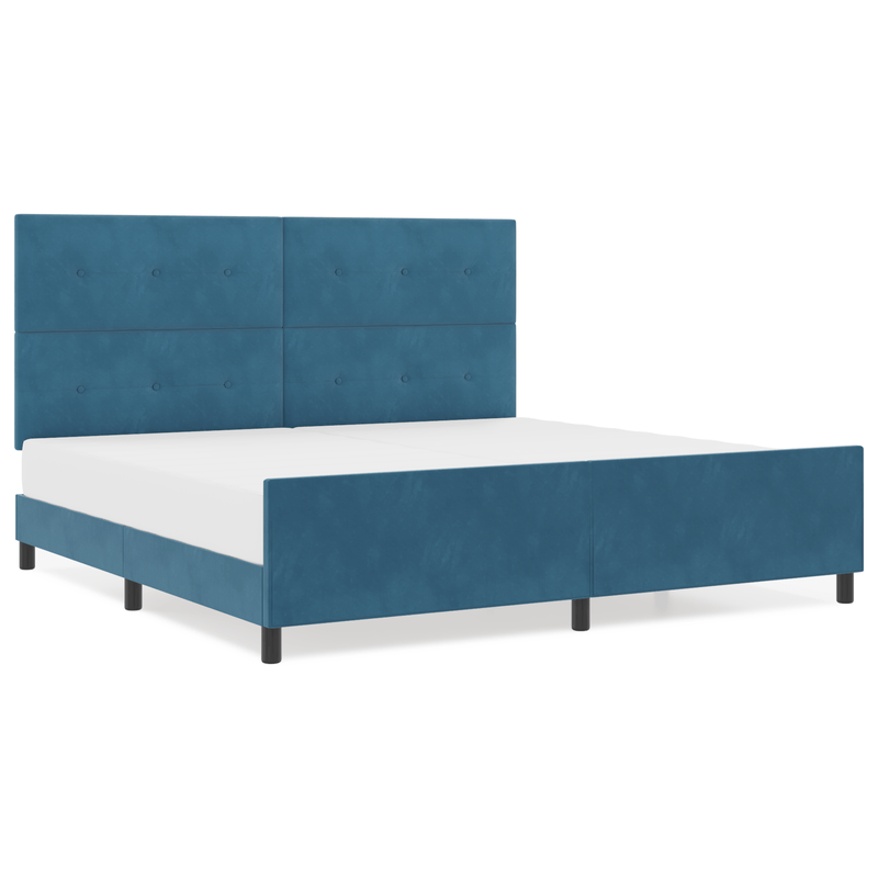 Casa si Gradina - Mobilier - Paturi si accesorii - Paturi - Cadru de pat, albastru inchis, 200x200 cm, catifea - Infinity.ro