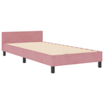 Casa si Gradina - Mobilier - Paturi si accesorii - Paturi - Cadru de pat, roz, 90x200 cm, catifea - Infinity.ro