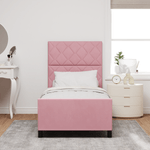 Casa si Gradina - Mobilier - Paturi si accesorii - Paturi - Cadru de pat, roz, 90x200 cm, catifea - Infinity.ro