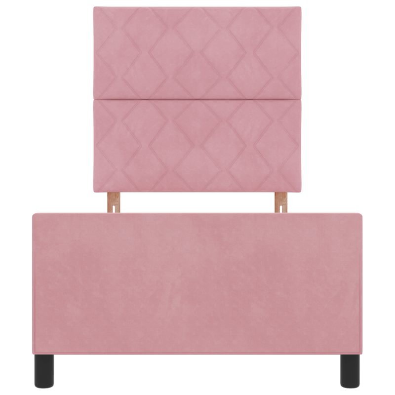 Casa si Gradina - Mobilier - Paturi si accesorii - Paturi - Cadru de pat, roz, 90x200 cm, catifea - Infinity.ro