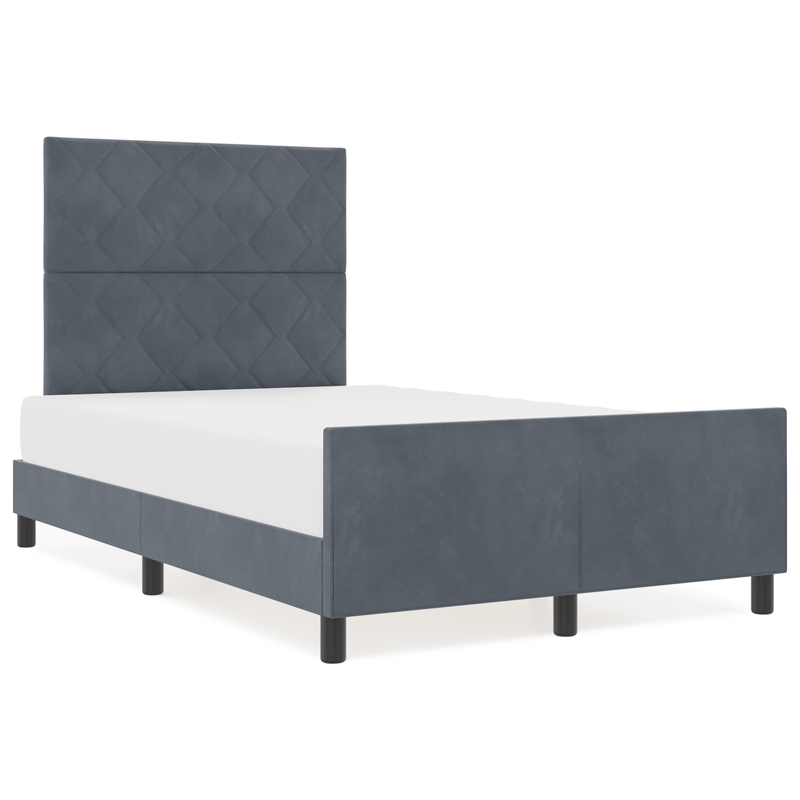 Casa si Gradina - Mobilier - Paturi si accesorii - Paturi - Cadru de pat, gri inchis, 120x200 cm, catifea - Infinity.ro