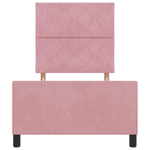 Casa si Gradina - Mobilier - Paturi si accesorii - Paturi - Cadru de pat, roz, 100x200 cm, catifea - Infinity.ro