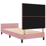 Casa si Gradina - Mobilier - Paturi si accesorii - Paturi - Cadru de pat, roz, 100x200 cm, catifea - Infinity.ro