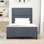 Casa si Gradina - Mobilier - Paturi si accesorii - Paturi - Cadru de pat, gri inchis, 120x190 cm, catifea - Infinity.ro