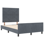 Casa si Gradina - Mobilier - Paturi si accesorii - Paturi - Cadru de pat, gri inchis, 120x190 cm, catifea - Infinity.ro