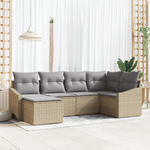 Casa si Gradina - Gradina si terasa - Mobilier exterior - Canapele si fotolii gradina - Set canapea gradina cu perne bej din ratan poli - Infinity.ro