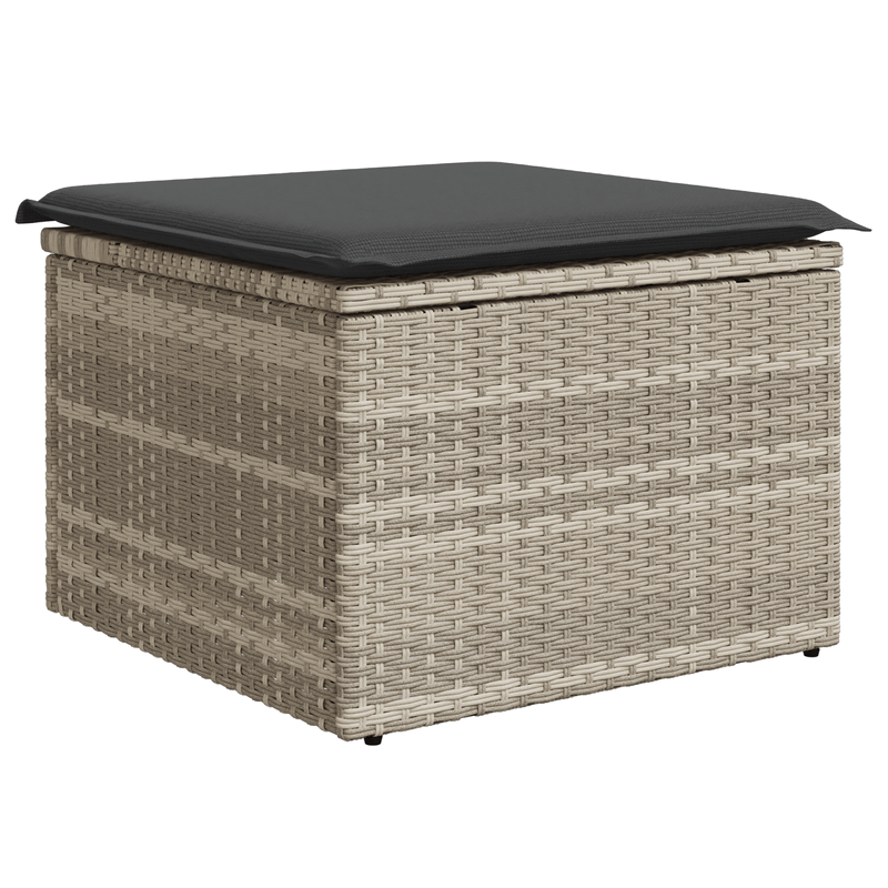 Casa si Gradina - Gradina si terasa - Mobilier exterior - Canapele si fotolii gradina - Set Canapea Gradina cu 6 Piese si Perne Gri Deschis din Poliratan - Infinity.ro