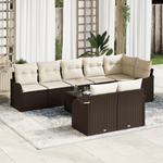 Casa si Gradina - Gradina si terasa - Mobilier exterior - Canapele si fotolii gradina - Set de canapea de gradina  cu 8 piese si perne gri din ratan poli - Infinity.ro