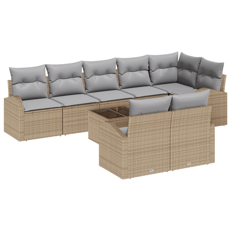 Casa si Gradina - Gradina si terasa - Mobilier exterior - Seturi mobila gradina - Set de canapea cu 9 piese si perne din rattan negru - Infinity.ro
