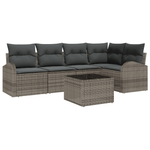 Casa si Gradina - Gradina si terasa - Mobilier exterior - Canapele si fotolii gradina - Set de Canapea de Gradina cu Perne Ratan Poli Negru - Infinity.ro