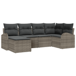 Casa si Gradina - Gradina si terasa - Mobilier exterior - Canapele si fotolii gradina - Set de 6 canapele pentru gradina cu perne gri din poliratan - Infinity.ro