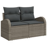 Casa si Gradina - Gradina si terasa - Mobilier exterior - Canapele si fotolii gradina - Set de 6 canapele pentru gradina cu perne gri din poliratan - Infinity.ro
