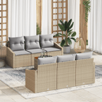 Casa si Gradina - Gradina si terasa - Mobilier exterior - Canapele si fotolii gradina - Set Canapele Gradina cu Perne Bej Ratan Policlorurat Acacia - Infinity.ro