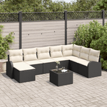 Casa si Gradina - Gradina si terasa - Mobilier exterior - Canapele si fotolii gradina - Set de canapea de gradina cu 8 piese, cu perne, din rattan poli maro - Infinity.ro