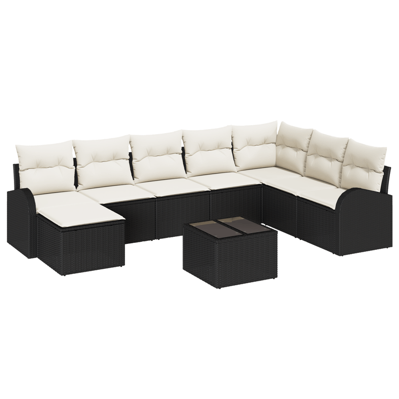 Casa si Gradina - Gradina si terasa - Mobilier exterior - Canapele si fotolii gradina - Set de canapea de gradina cu 8 piese, cu perne, din rattan poli maro - Infinity.ro