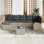 Casa si Gradina - Gradina si terasa - Mobilier exterior - Seturi mobila gradina - Set de canapea cu 8 piese si perne gri din ratan sintetic - Infinity.ro
