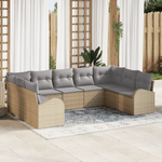 Casa si Gradina - Gradina si terasa - Mobilier exterior - Canapele si fotolii gradina - Set de canapele gradina cu perne bej din poliratan - Infinity.ro