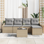 Casa si Gradina - Gradina si terasa - Mobilier exterior - Canapele si fotolii gradina - Set de Canapea de Gradina cu Perne Negru Poli Ratan - Infinity.ro