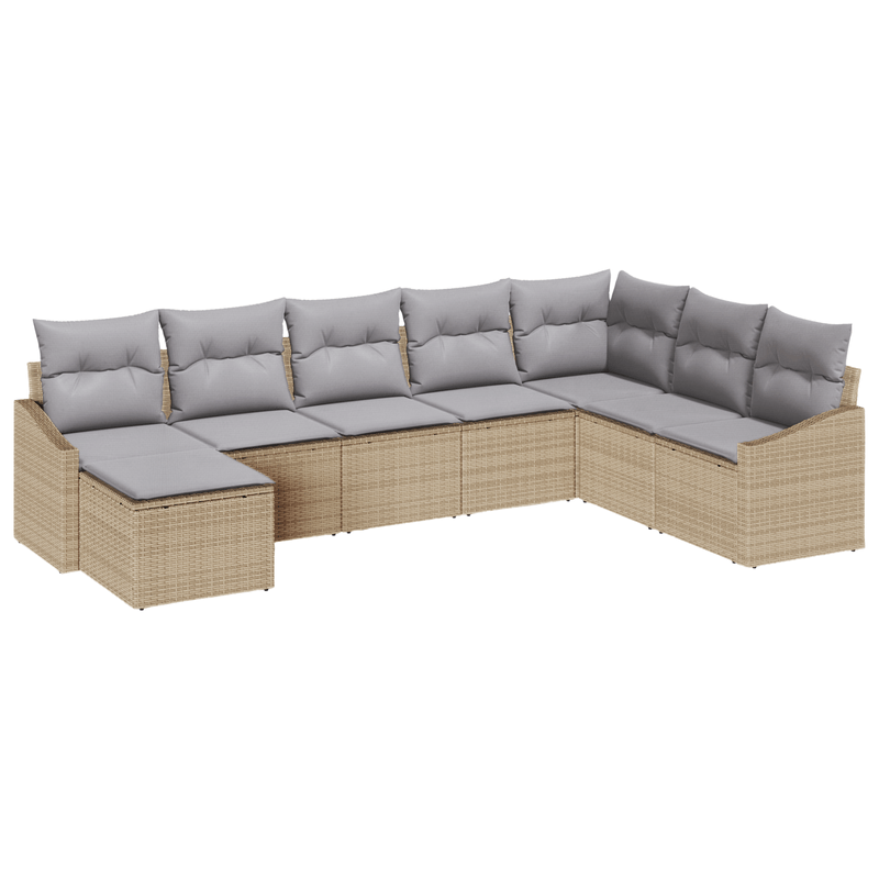 Casa si Gradina - Gradina si terasa - Mobilier exterior - Canapele si fotolii gradina - Set de canapea pentru gradina cu perne Bej Ratan sintetic - Infinity.ro