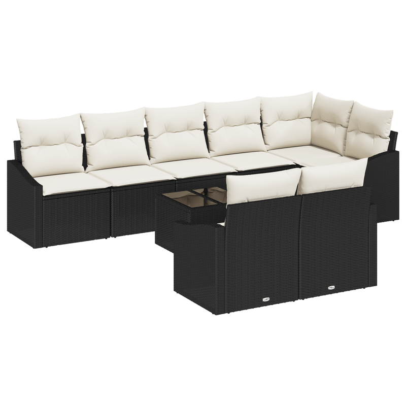 Casa si Gradina - Gradina si terasa - Mobilier exterior - Canapele si fotolii gradina - Set de canapea de gradina 8 piese cu perne, maro, din poliratan - Infinity.ro