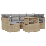 Casa si Gradina - Gradina si terasa - Mobilier exterior - Canapele si fotolii gradina - Set canapea pentru gradina  cu perne Bej Ratan Poli - Infinity.ro