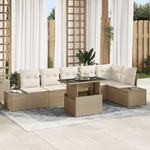Casa si Gradina - Gradina si terasa - Mobilier exterior - Canapele si fotolii gradina - set de sofa de gradina cu perne in bej din ratan poli - Infinity.ro