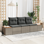 Casa si Gradina - Gradina si terasa - Mobilier exterior - Canapele si fotolii gradina - Set de canapea de gradina cu perne gri din ratan polimeric - Infinity.ro