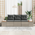 Casa si Gradina - Gradina si terasa - Mobilier exterior - Canapele si fotolii gradina - Set de canapea de gradina cu perne gri din ratan polimeric - Infinity.ro