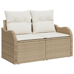Casa si Gradina - Gradina si terasa - Mobilier exterior - Canapele si fotolii gradina - Set 8 Piese Canapele Gradina cu Perne Bej Poli Ratan Acacia - Infinity.ro
